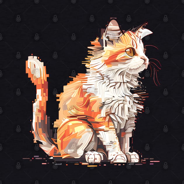 Lady Cat Pixel - Love Cats by Karin Wright